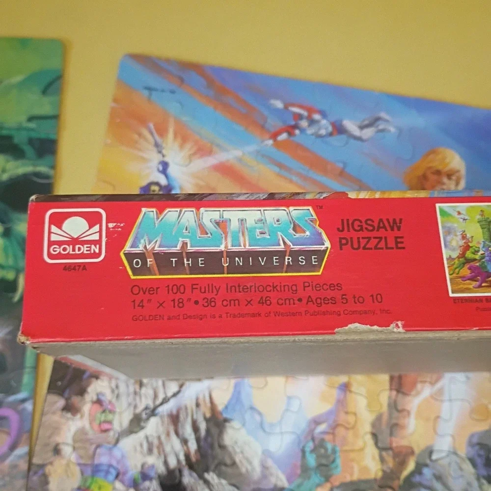 Vintage 80's Masters of the Universe He-Man Golden Jigsaw Puzzle Lot (1 Missing)